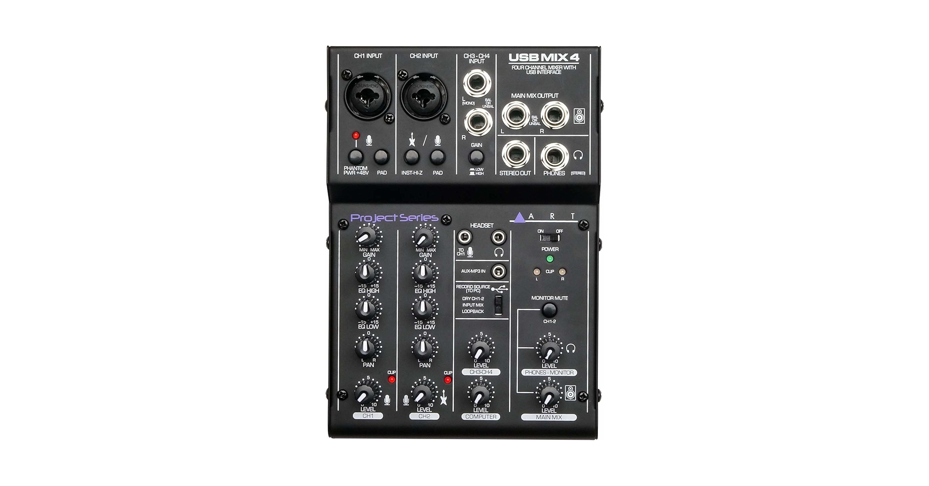 Amazon | ART エー・アール・ティー 4チャンネルUSBミキサー USB